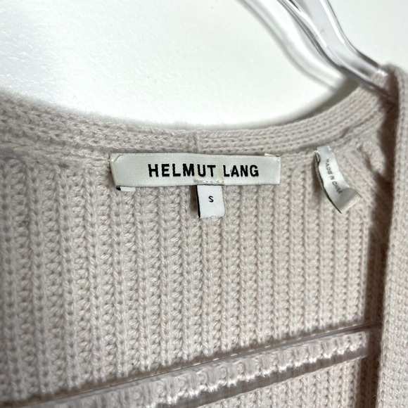 Helmut Lang |Ribbed V-neck Merino/Cashmere Sweater - Picture 3 of 6